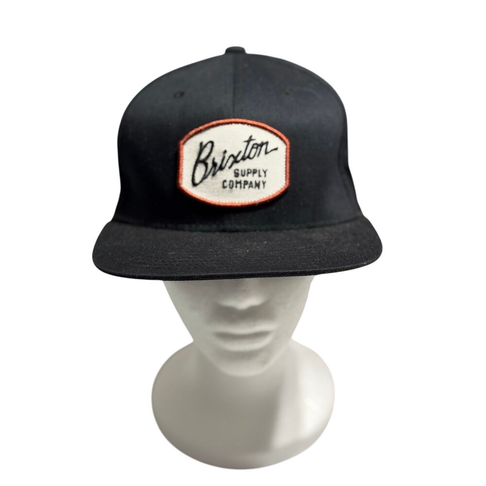 Brixton Supply Co Black Classic Logo Snapback Ballcap